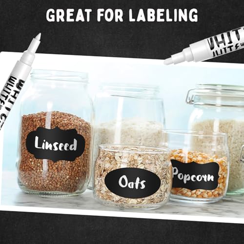 6 White Chalk Markers for Chalkboard Signs