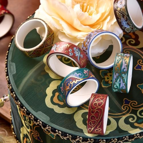 Chinoiserie Gold Foil Washi Tape Set 10 Rolls (10 Count)