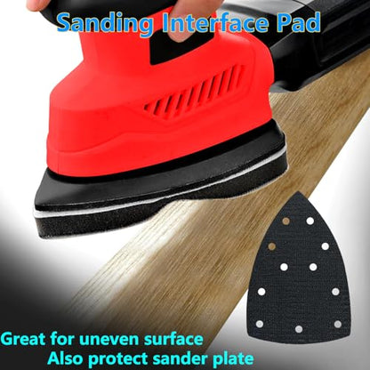 160Pcs Sandpaper for Skil Detail Sander with 3Pcs Foam Sanding Pad