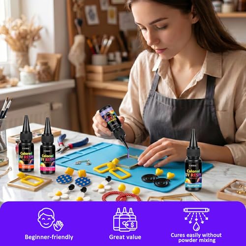 UV Resin Upgrade 12 Opaque Colored UV Resin Kit