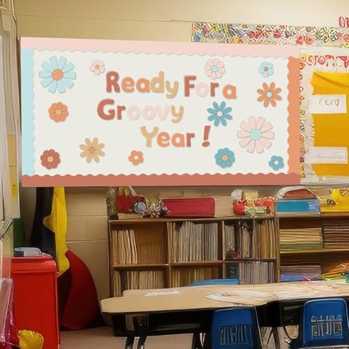 221 Pcs Retro Boho Bulletin Board Letters for Classroom Wall (225 Count)