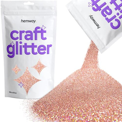 Craft Glitter Rose Gold Holographic 100g Microfine Glitter (100 Gram)
