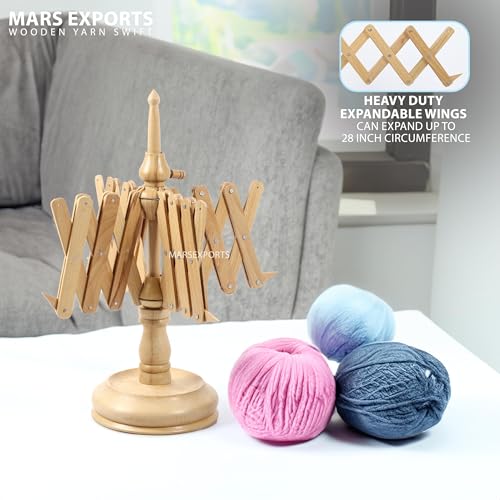 Wooden Yarn Winder with Swift