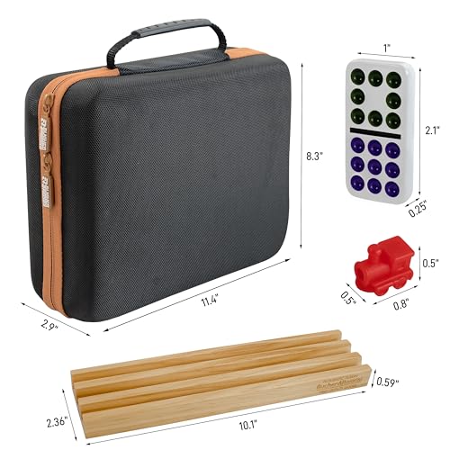 Dominoes Set Double 12 with 4 Racks for Adults Kids