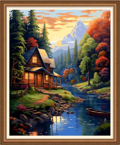 Cross Stitch Stamped Full Embroidery Kits DIY 11CT Cotton Thread Printed DIY Needlepoint Kits Craft Needlework Set Cross
