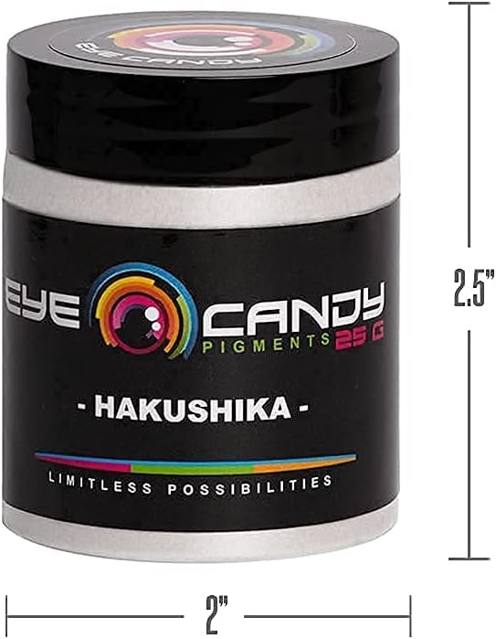 Eye Candy Pigments Premium White Mica Powder - Hakushika (25gr) - for Epoxy, Resin, Soap, Paint, Woodworking, Acrylic Pouring, Bath Bombs, Fishing Lures - DIY Arts and Crafts Additive