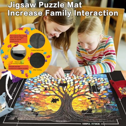 Puzzle Mat Rollup for Jigsaw Puzzles Storage Matt Saver to 1500pcs (1500 Count)
