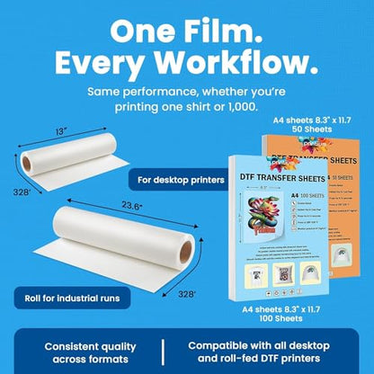 DTF Film Roll 13 inch x 328 ft