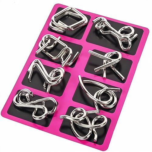 Metal Wire Puzzle Set of 24 with Pouch (24 Count)