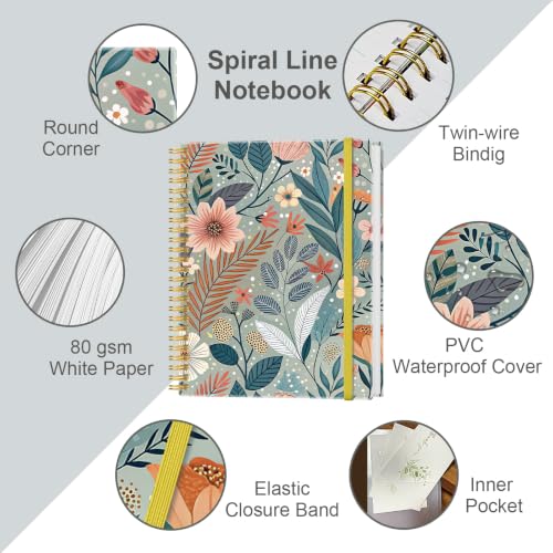 Lined Spiral Journal Notebook for Women & Men