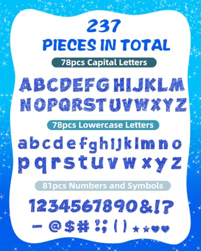 237 Pcs Glitter Bulletin Board Letters