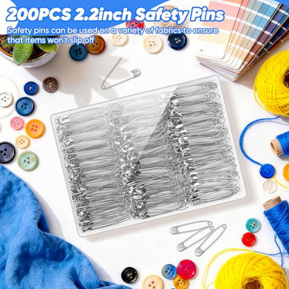 200PCS Large Safety Pins (200 Count)