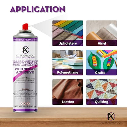 AK Trading Professional Quality General Multipurpose Spray Adhesive (12 Count)