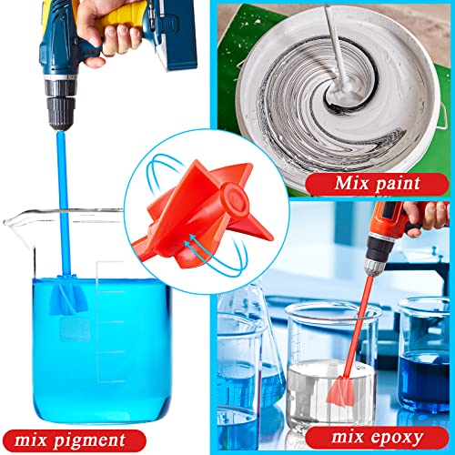 12 Pieces Epoxy Mixer Attachment for Drill Helix Paint Mixer Reusable Paint Stirrers Drill Attachment for Resin for Jewelry Resin Casting Molds