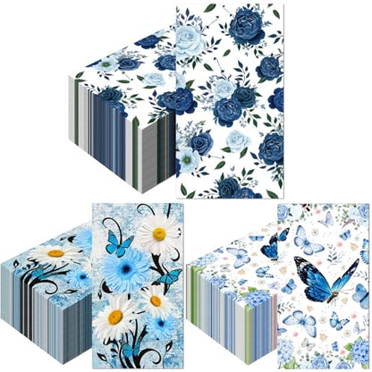 60 Pack 3 Styles Floral Napkins