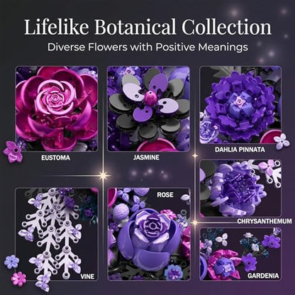 Purple Moon Flower Building Set
