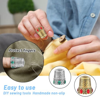 Sewing Thimbles Metal Finger Protector Quilting Craft Accessories