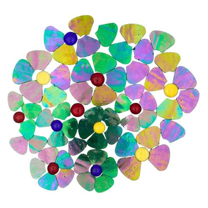 Iridescent Flower Mosaic Tiles