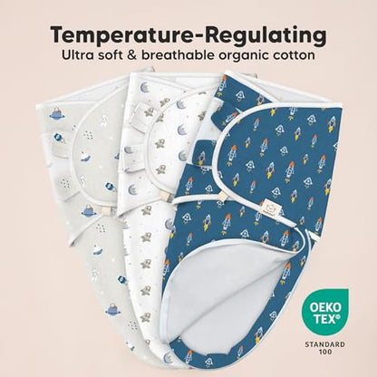 Newborn Swaddles with Zippers (3 Count)