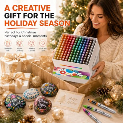 120 Color Acrylic Paint Markers (120 Count)
