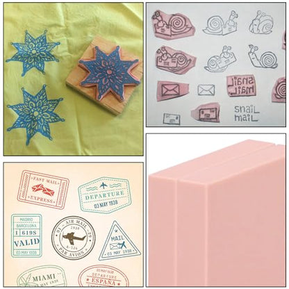60 Pcs 2"x2" Rubber Carving Blocks (6.2 Count)