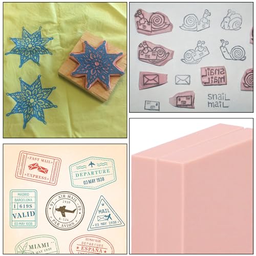10 Pcs 8"x 6" Rubber Carving Blocks (10.4 Count)