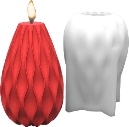 3D Geometric Cylindrical Candle Silicone Mold Fondant Chocolate Cake Candy Baking Mold Plaster Soap Epoxy Resin Clay Mould