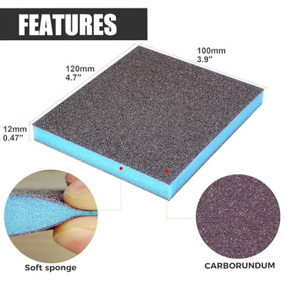 18pcs Sanding Sponge 80 grit Soft Sanding Block Washable and Reusable (18 Count)