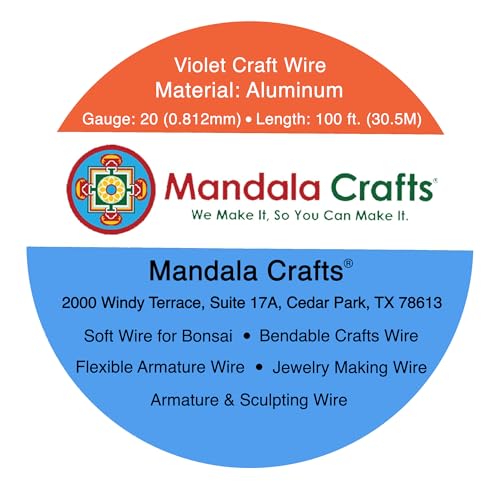 20 Gauge Violet Anodized Aluminum Craft Wire (100 Foot)