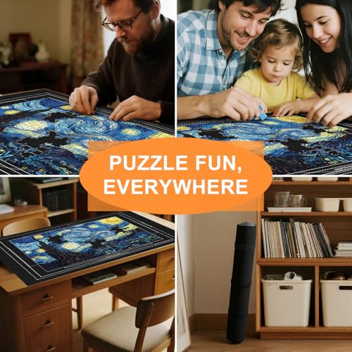 Jigsaw Puzzle Mat Roll Up Storage Puzzles Saver for 2000pcs Organizer