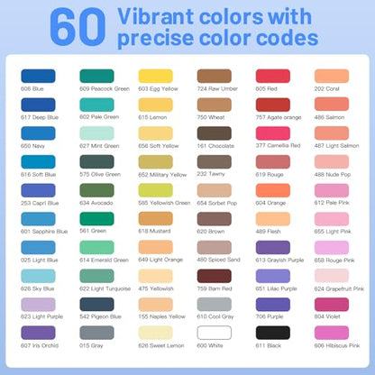 60 Colors Acrylic Paint Markers (60 Count)