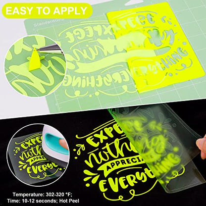 Neon Yellow Heat Transfer Vinyl Roll 12" x5ft Matte HTV Vinyl (5 Foot)