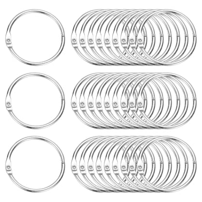 1.5" x 1.8" Loose Leaf Binder Rings (30 Count)