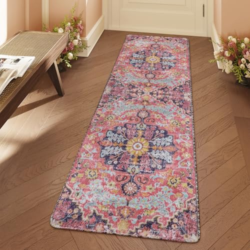 Reine Bohemian Floral Medallion Runner Rug