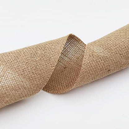 4" Natural Burlap Fabric Roll 10 Yards Jute Ribbon (30 Foot)