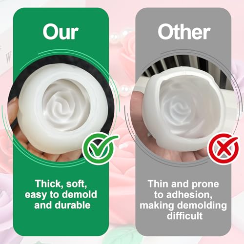 Rose Candle Molds (4 Count)