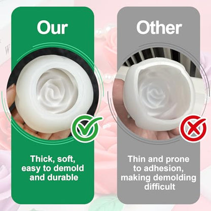 Rose Candle Molds (4 Count)