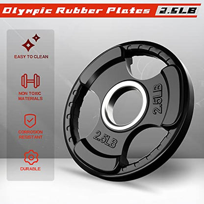 Olympic Rubber Grip Weight Plates