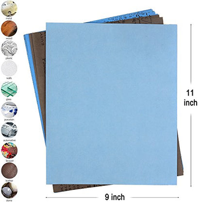 9x11 inch 16 Sheets Sandpaper (16 Count)