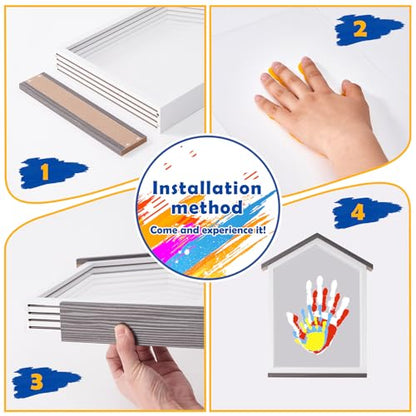Exclusive House Shaped Family Handprint Kit; Unique DIY Keepsake