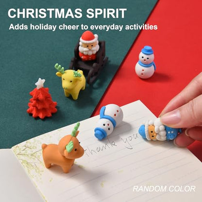 24Pcs Christmas Erasers for Kids Bulk (24 Count)