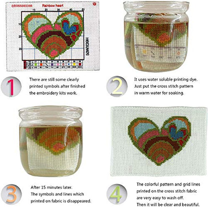 Stamped Cross Stitch Kits Full Range of Embroidery Patterns Starter Kits for Beginners Adult DIY Cross Stitches Needlepoint Kits 11CT