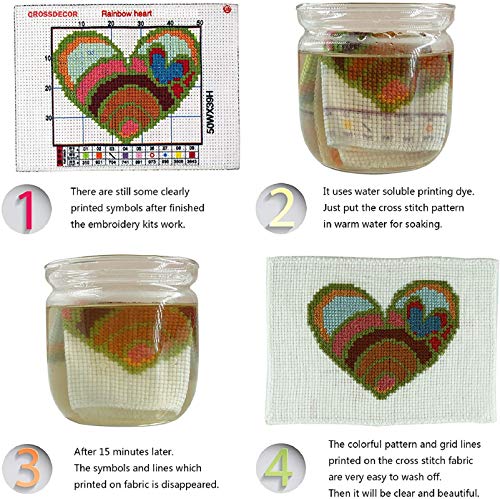 Stamped Cross Stitch Kits Full Range of Embroidery Patterns Starter Kits for Beginners Adult DIY Cross Stitches Needlepoint Kits 11CT