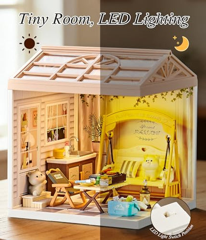Summer Courtyard Miniature House Kit with Light