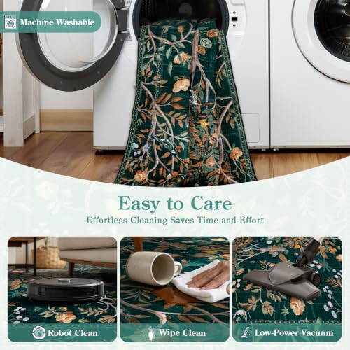 Boho Washable 5x7 Area Rugs (35 Sq Ft)