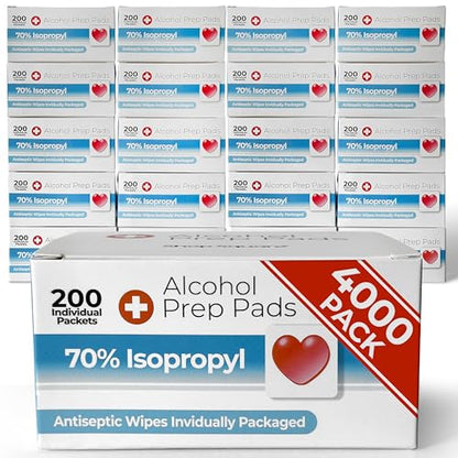 Alcohol Prep Pads in Bulk (4000 Count)
