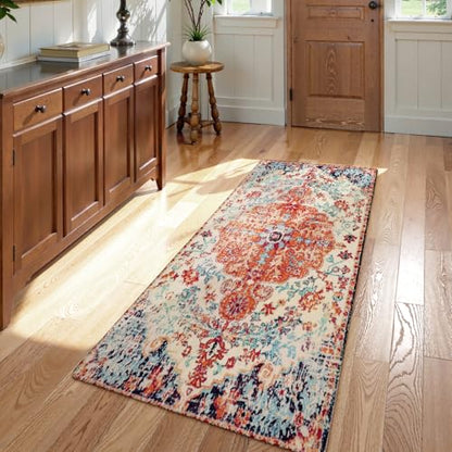 Bohemian Floral Medallion Runner Rug