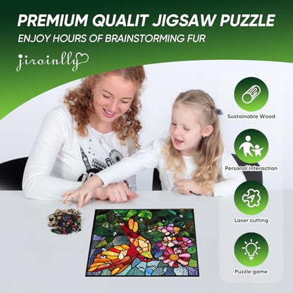 Wooden Puzzle for Adults Hummingbird 300 Piece Jigsaw Puzzle (300 Count)