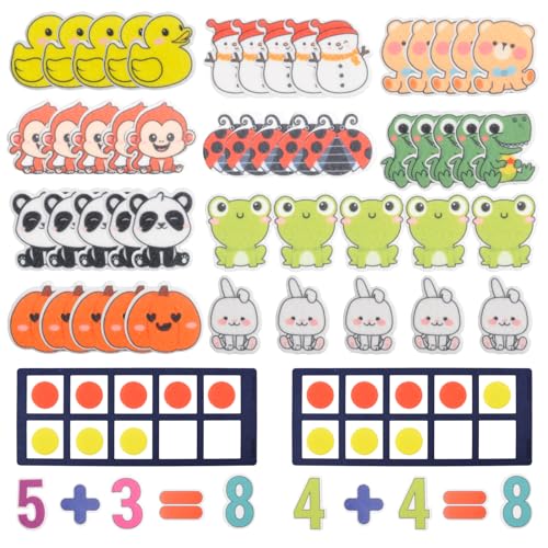 Felt Ten Frame Set Math Manipulative Counter for Elementary (136 Count)