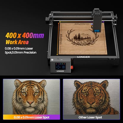 Laser Engraver Ray5 20000mW Engraver Machine with Air Assist Kit DIY CNC Laser Cutter Tool for Metal Glass Wood Working Area 15.7 "x15.7" with 4